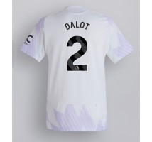 Manchester United Diogo Dalot #2 Koszulka Wyjazdowa 2025-26 Krótki Rękaw